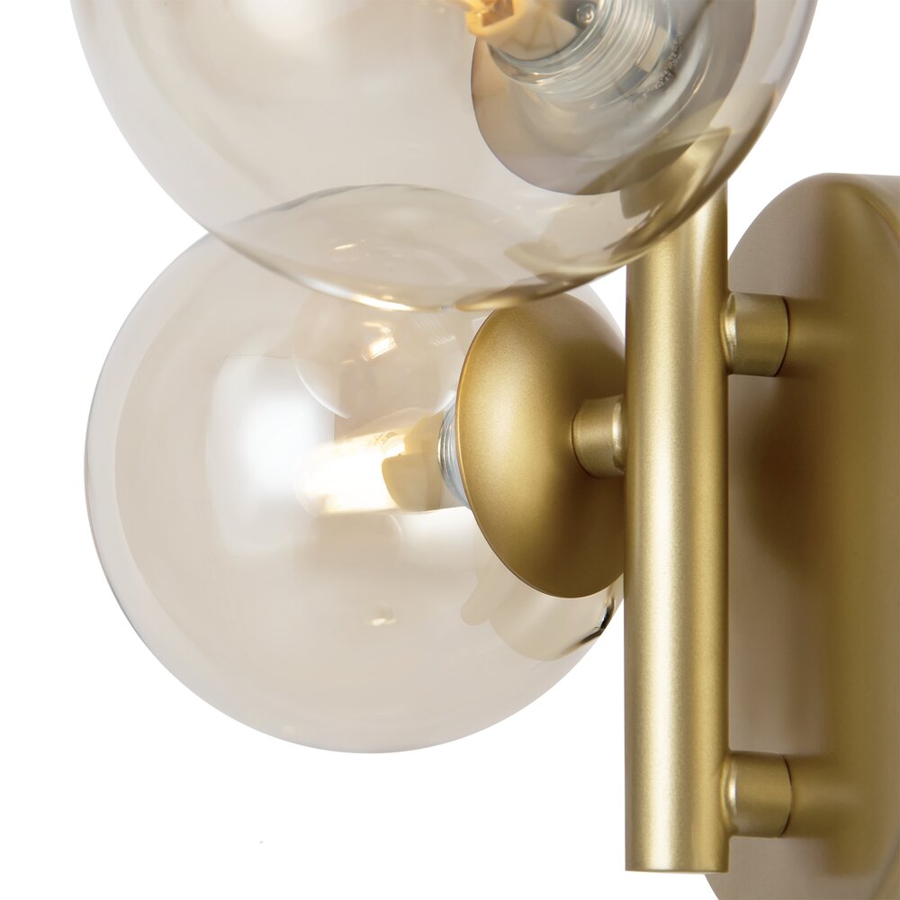 Dallas Trio vägglampa Guld/Transparent