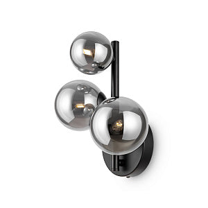 Dallas Trio vägglampa svart