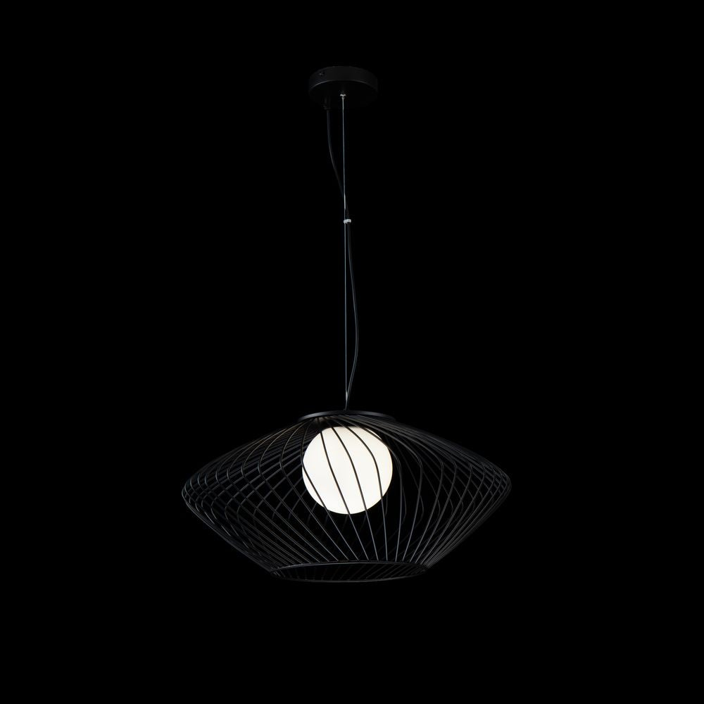 Plec loftslampe sort