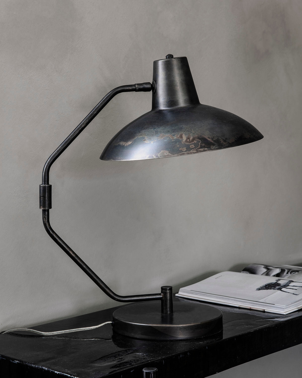 Bordslampa, Desk, Antik brun