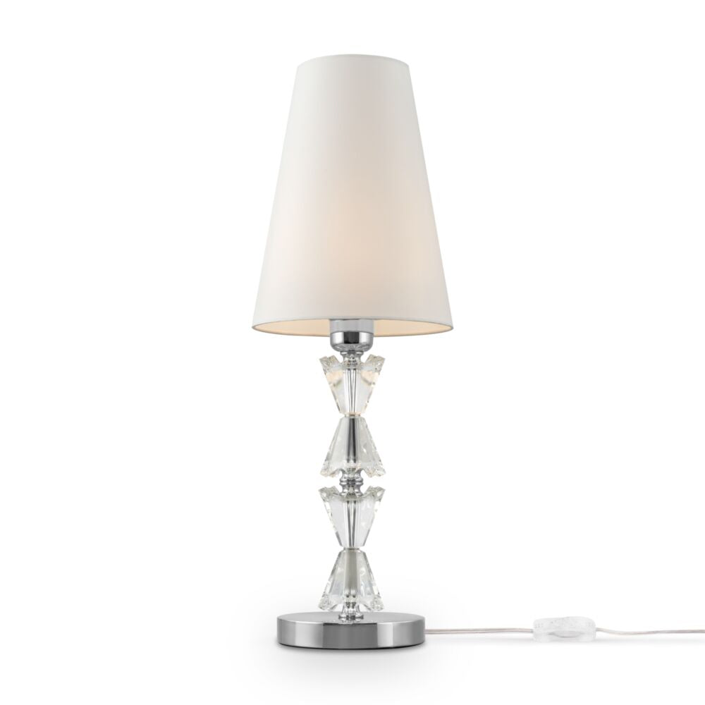 Florero bordlampe krom