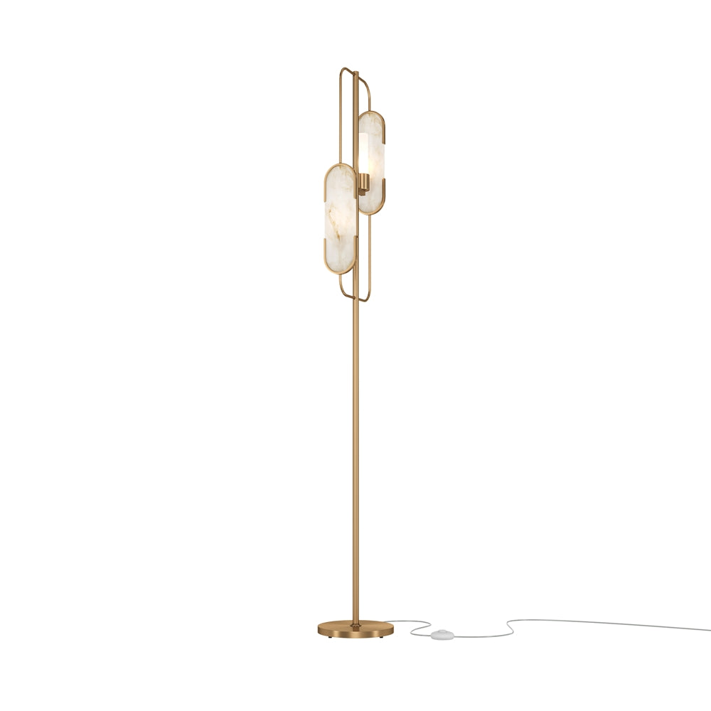 Marmo golvlampa mässing