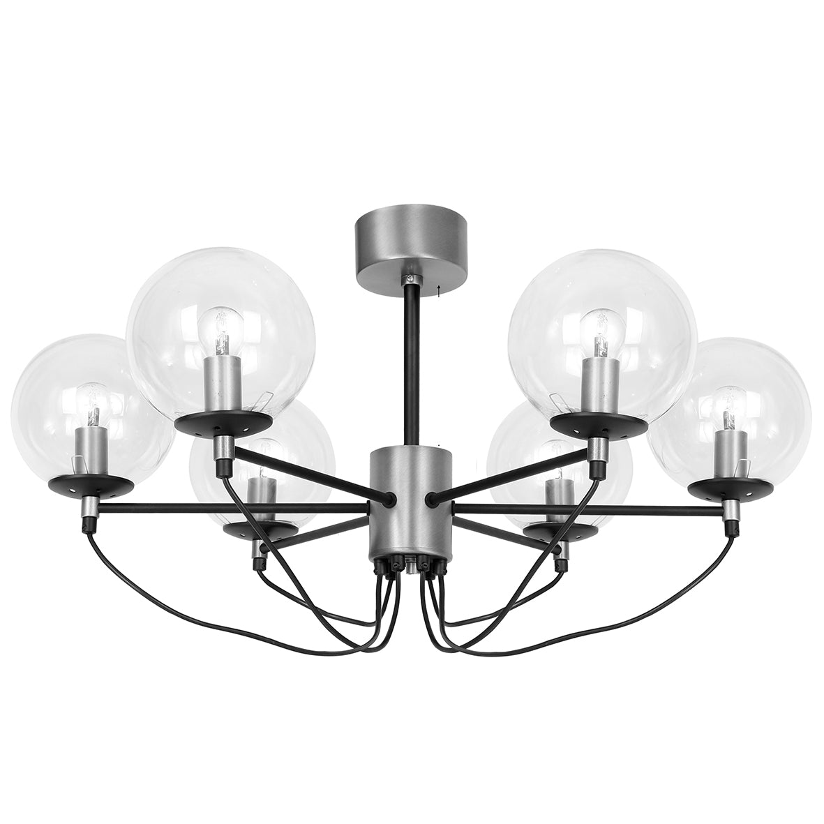 PERLA 6 GLAS/SILVER/SVART