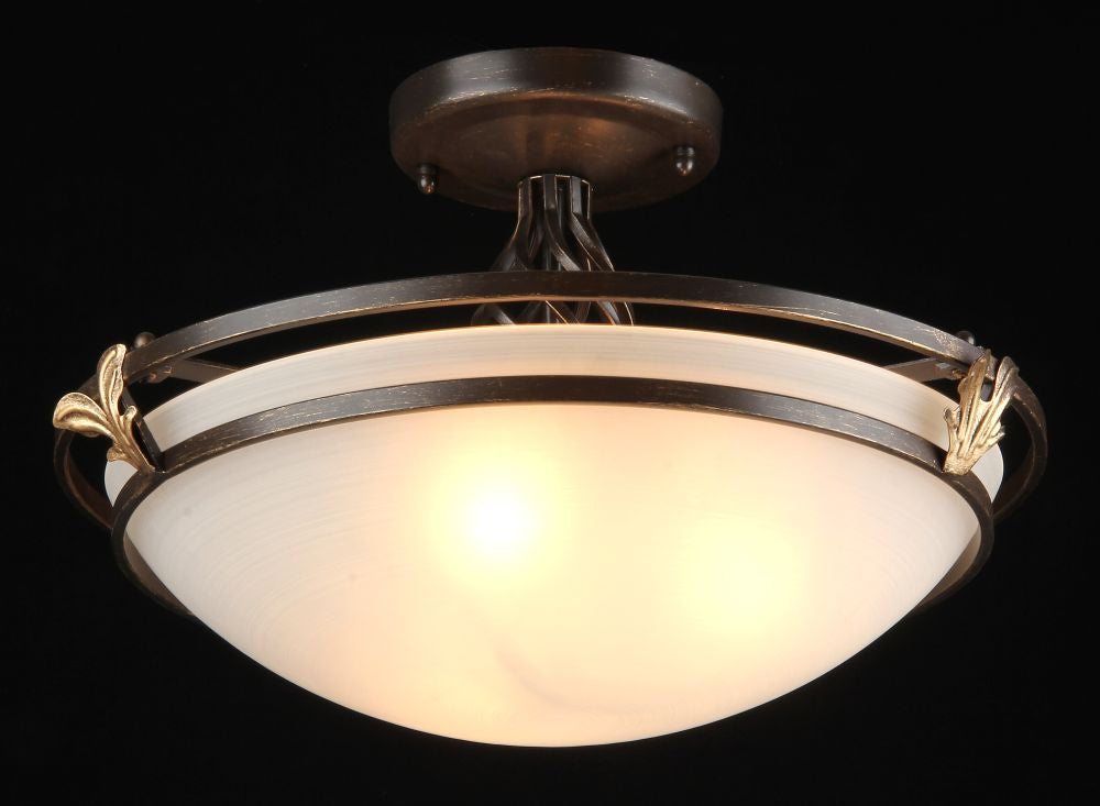 Kombiner loftslampe antik bronze