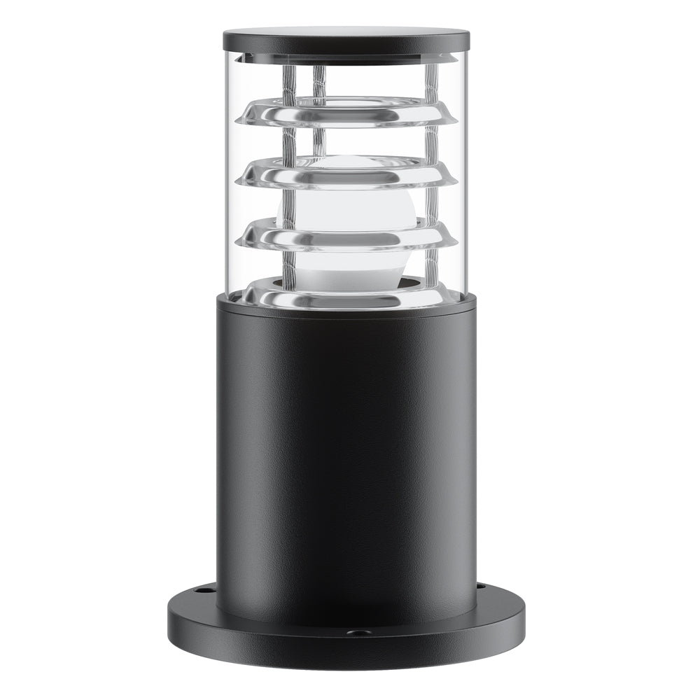 svart utomhuslampa
