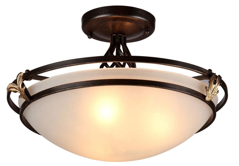Kombiner loftslampe antik bronze