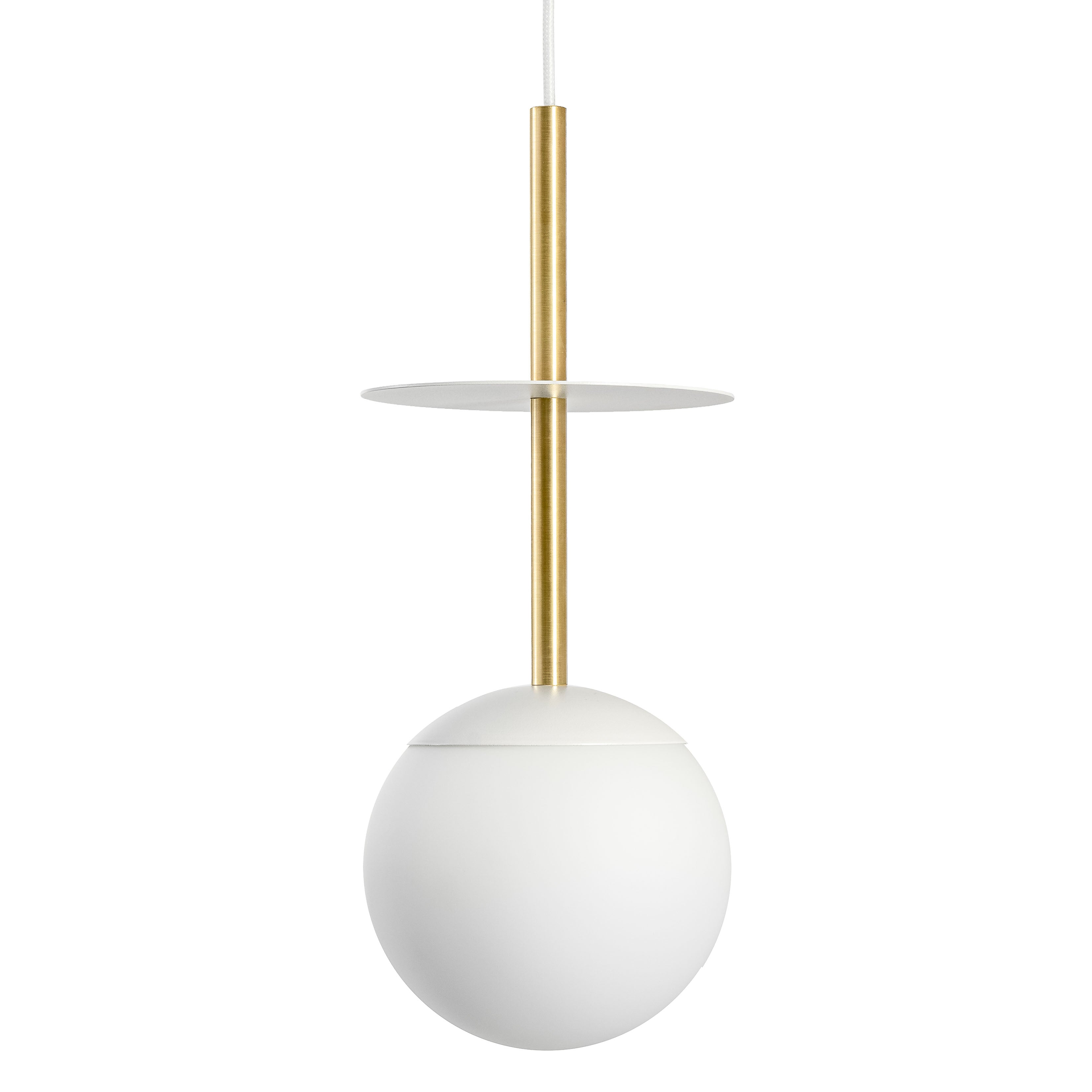 Plaat A Loftslampe Hvid/messing