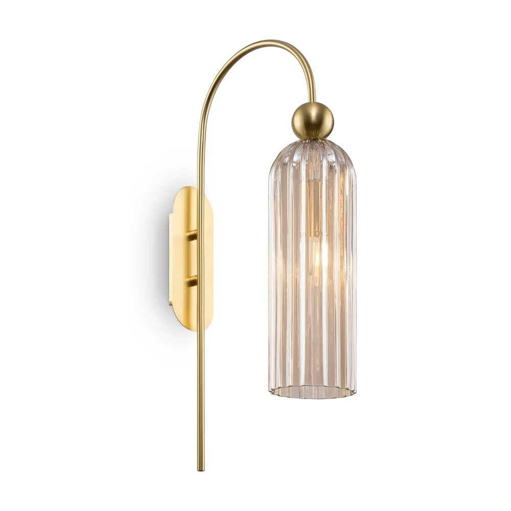Antic vägglampa Cognac