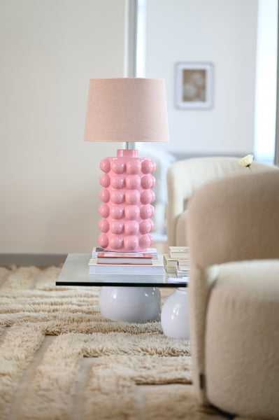 Lampfot Bubbels Rosa L Dimrosa