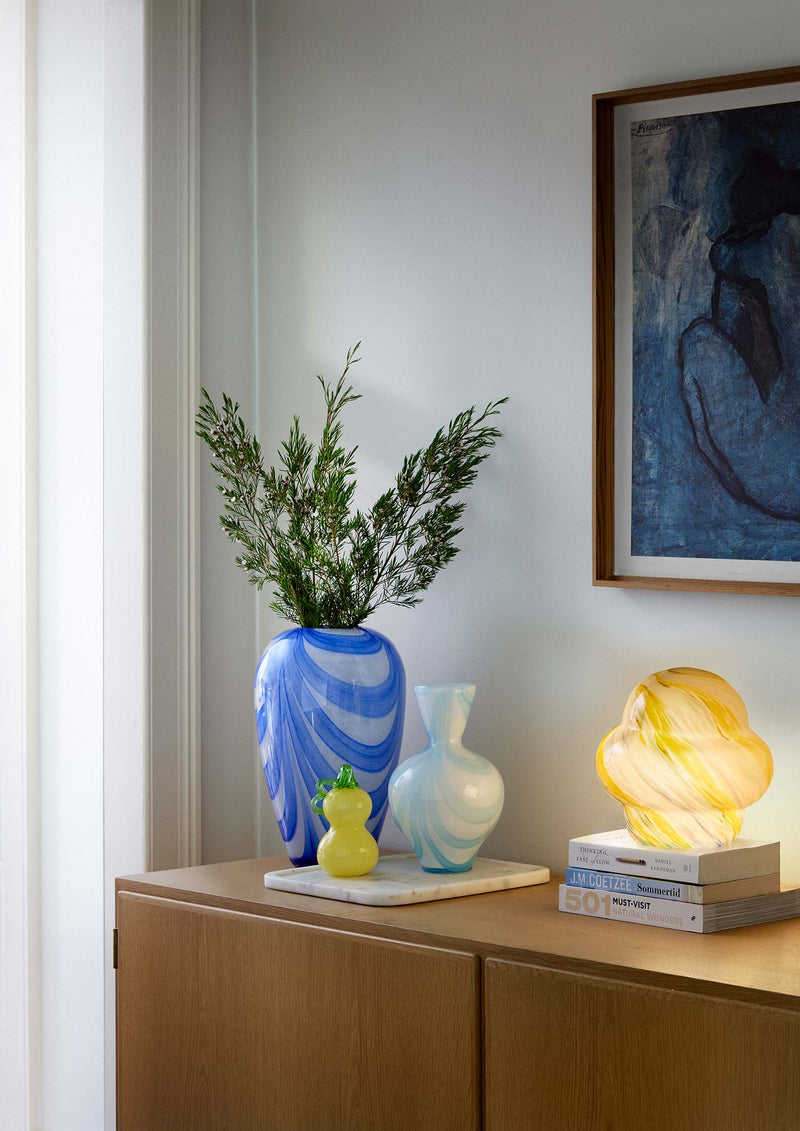 Randig bordslampa - Flerfärgad