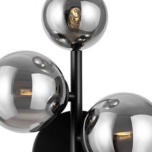 Dallas Trio vägglampa svart