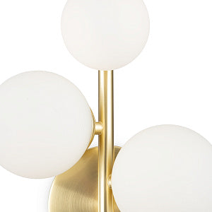 Dallas Trio vägglampa guld/vit