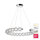 Amulet taklampa krom transparent