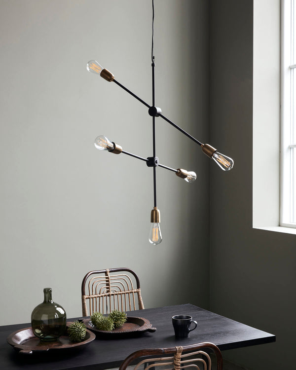 Lampa, Molecular, Svart/Mässing