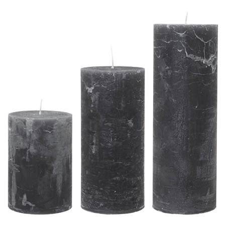 Rustic candle ANTRACITE