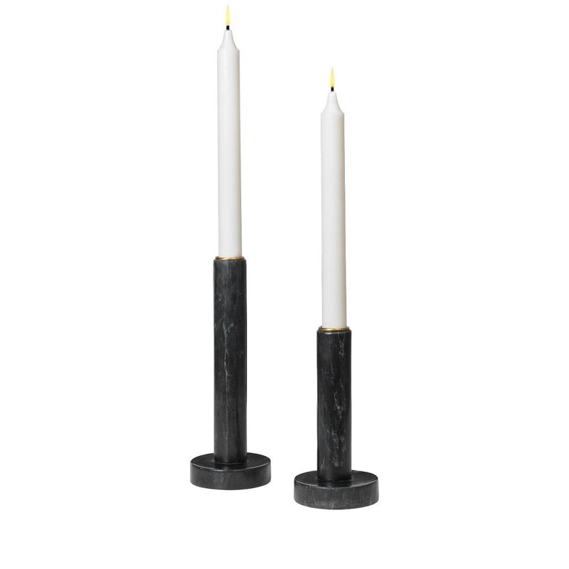 MARBLE LJUSSTAKE HOL.NOIR-S2