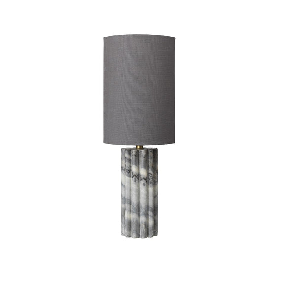 Sila grå lampa inkl lampskärm