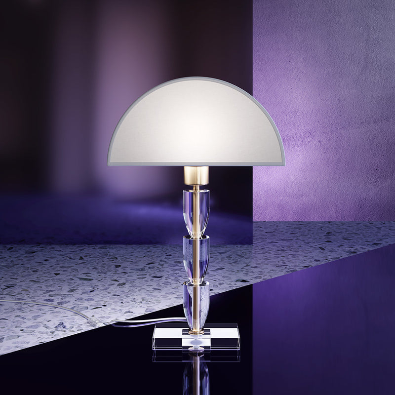 Prima bordslampa vit/mässing