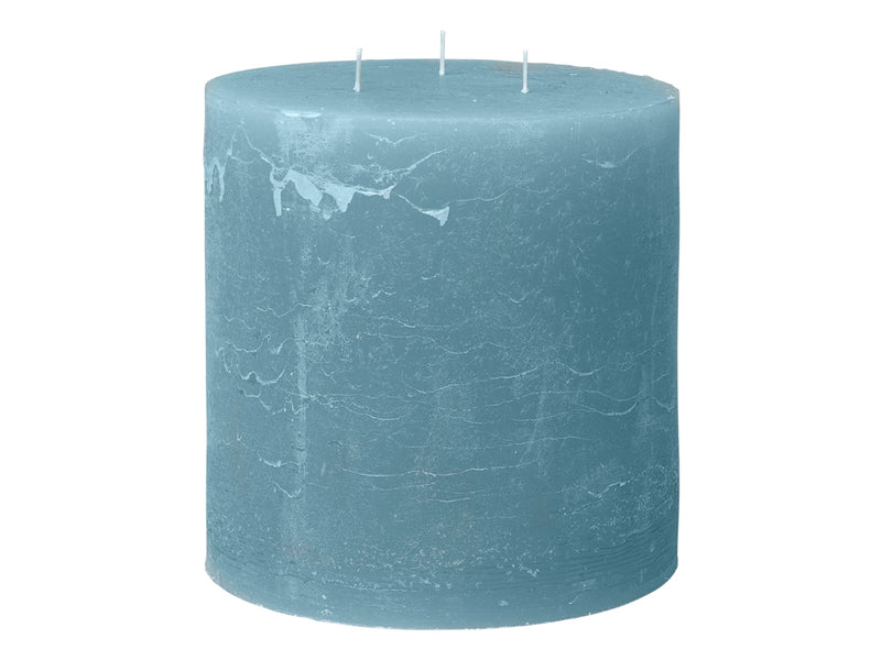 Rustic candle WINTERBLUE