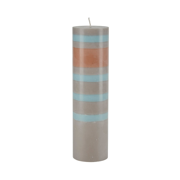 Colorful block candle - grey, ocher, blue *5 pack*