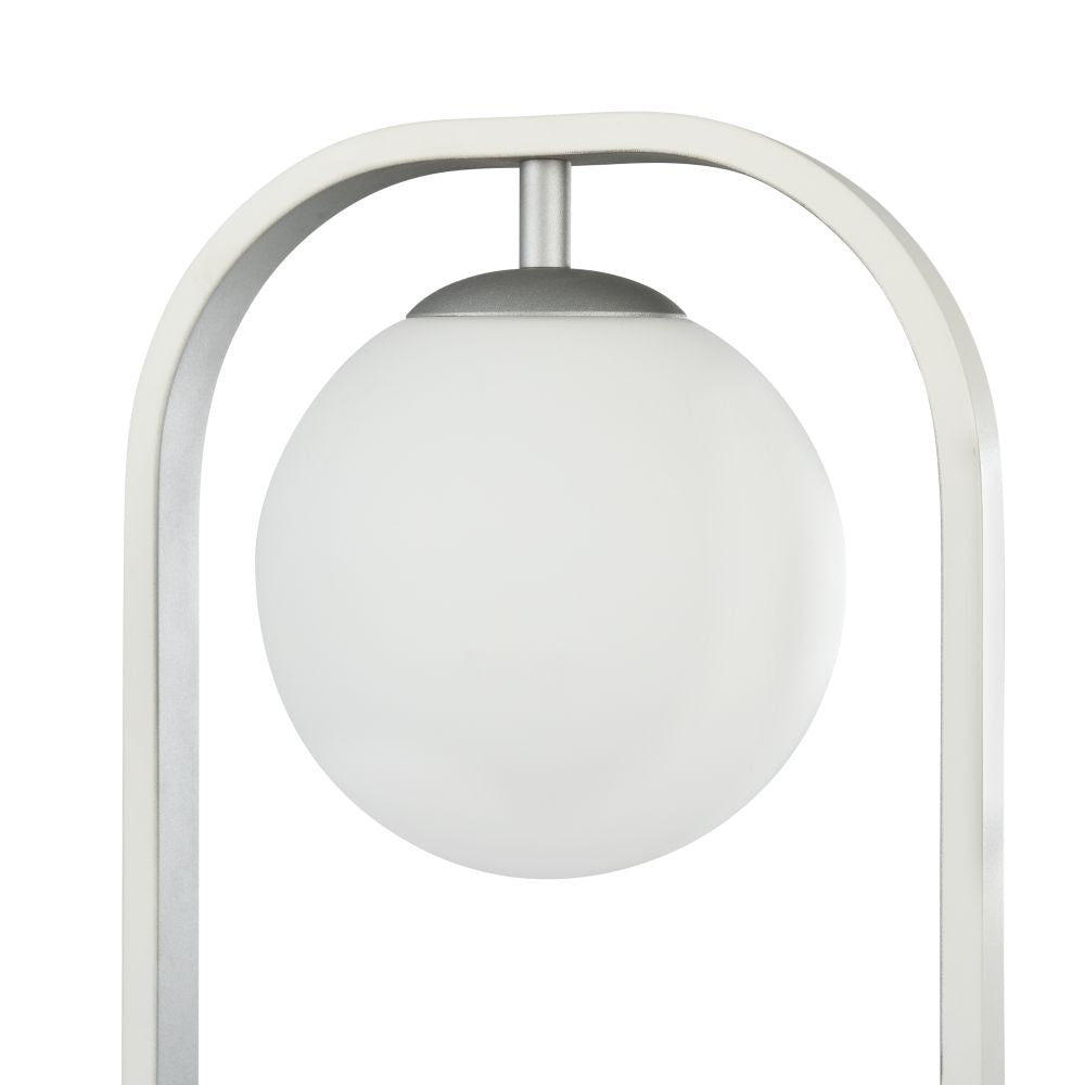 Avola bordlampe hvid sølv