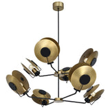 Caserta 8 Taklampa Mässing/svart