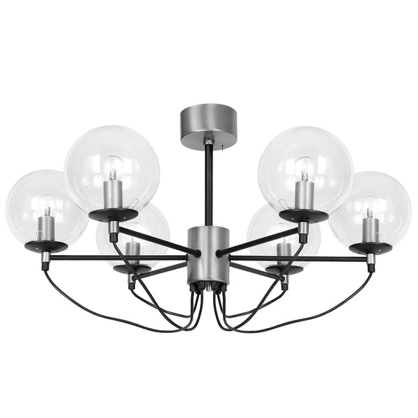 PERLA 6 GLAS/SILVER/SVART