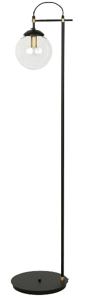 PERLA 1 GOLVLAMPA GLAS/MÄSSING/SVART