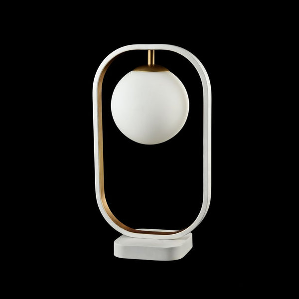 Avola bordslampa vit guld