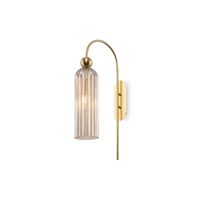 Antic vägglampa Cognac