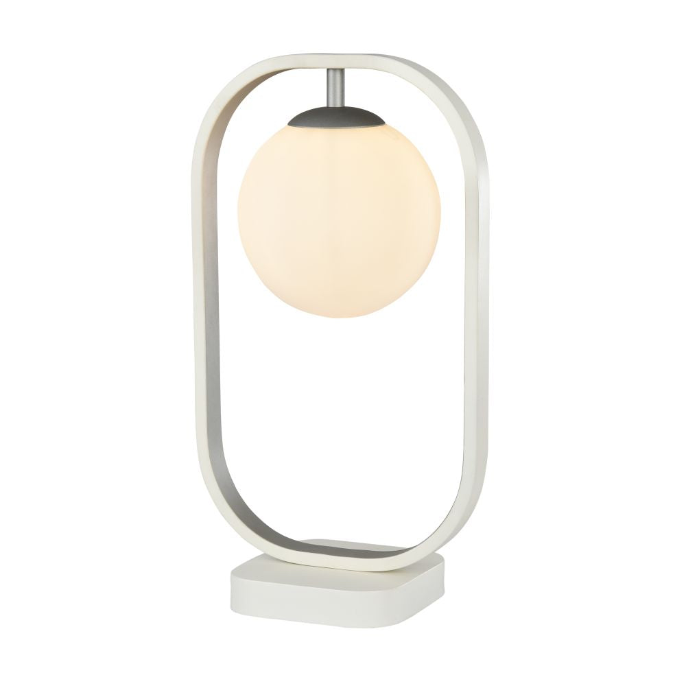 Avola bordlampe hvid sølv
