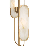 Marmo golvlampa mässing