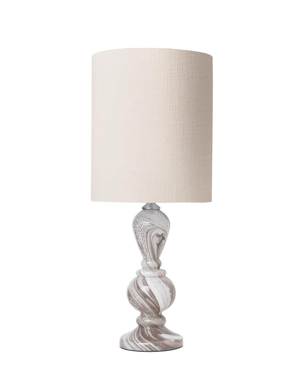 Christine Glass Lamp - TAUPE SWIRL