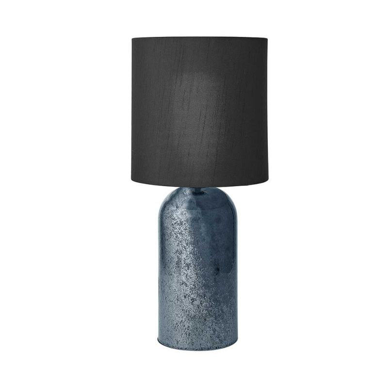 Coco Ceramic Lamp - BLUE METALLIC w. Shade