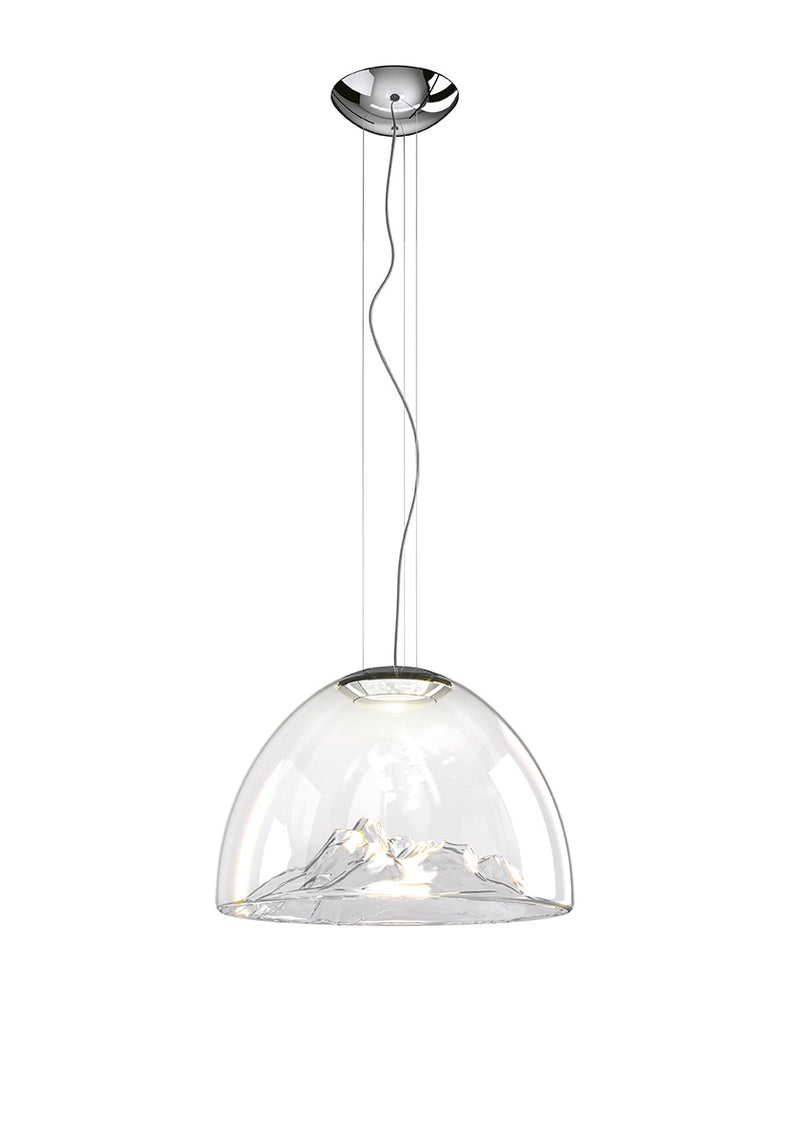 Mountain View - taklampa crystal/chrome