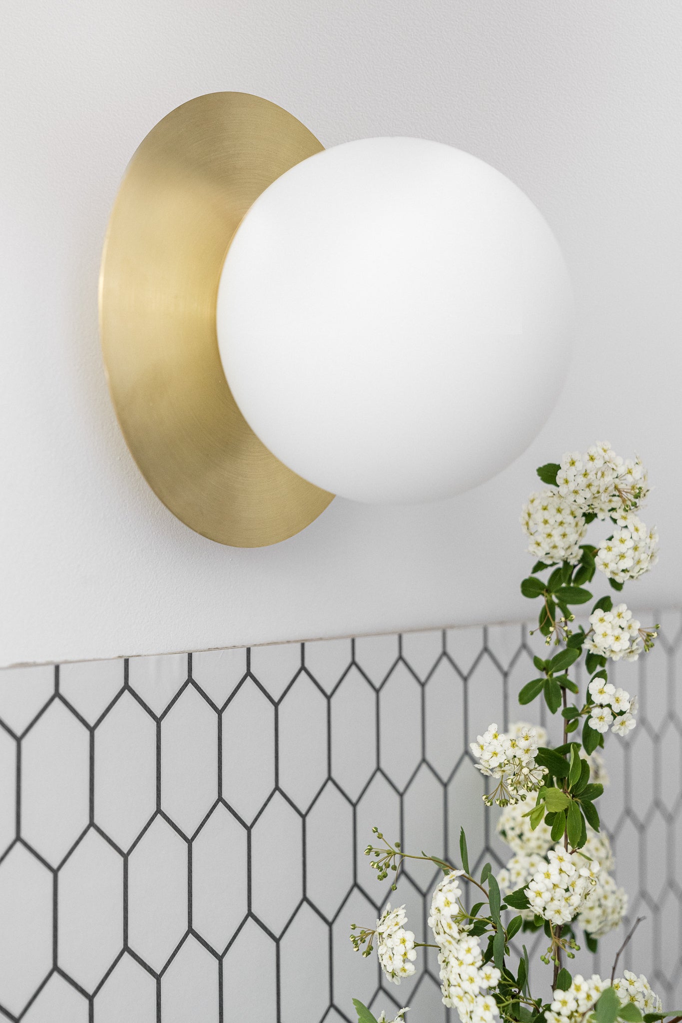 Borra A Loftslampe Væglampe Hvid/Messing