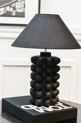 BUBBELS LAMPFOT BLACK MATTED - stor