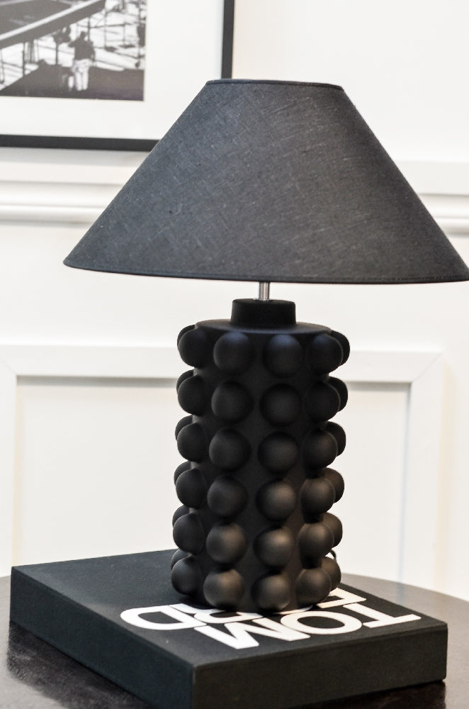 BUBBELS LAMPFOT BLACK MATTED - stor