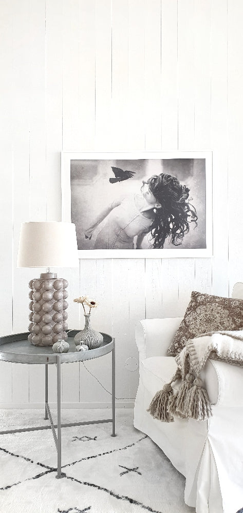 BUBBELS LAMPFOT BROOKEN GREY - stor