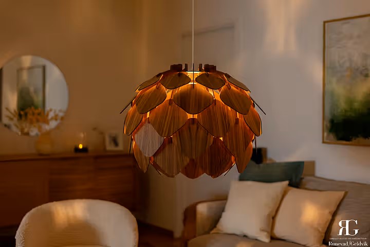 GETTERÖN TAKLAMPA - MEDIUM Valnöt