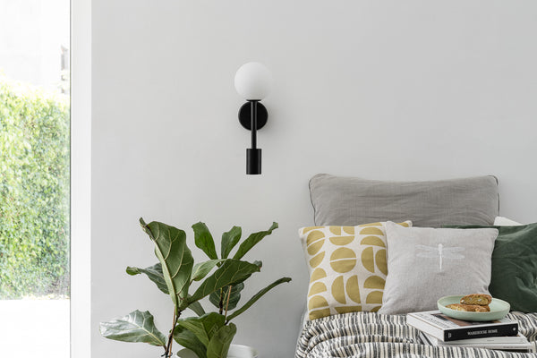 Kop C vägglampa svart