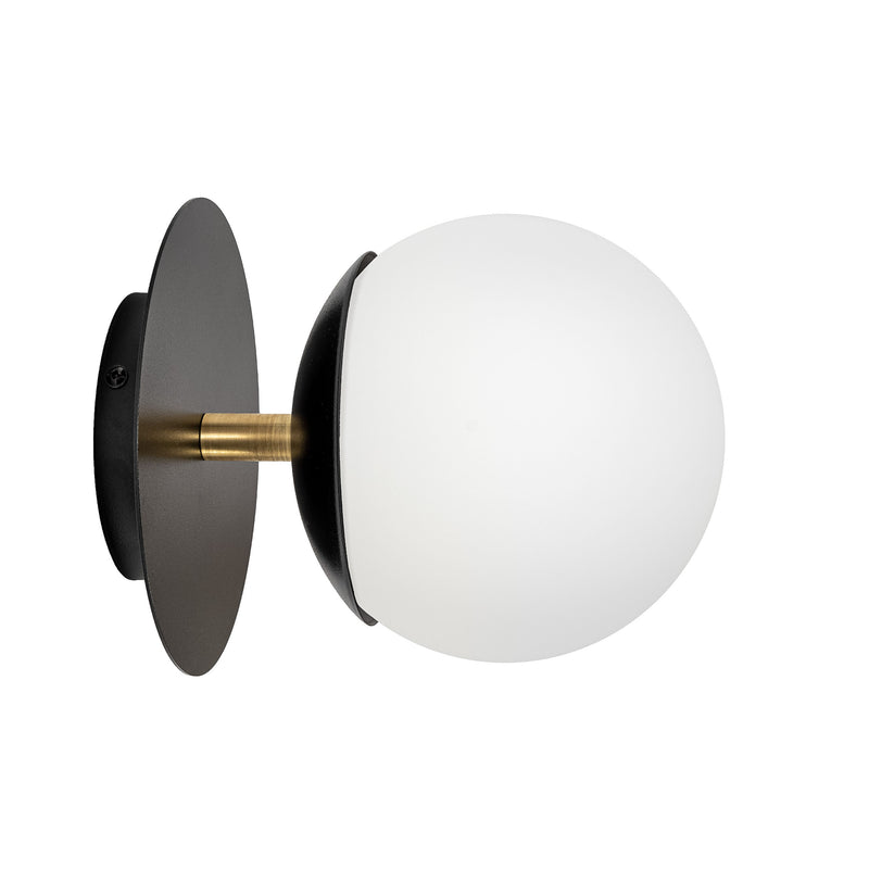 Plaat C vägg/taklampa svart/guld