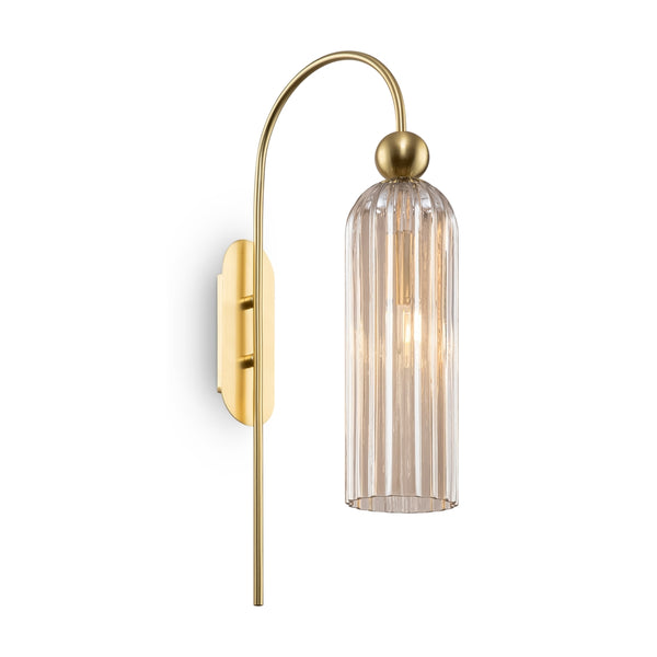 Antic vägglampa Cognac