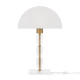 Prima bordslampa vit/mässing