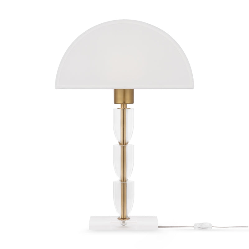 Prima bordslampa vit/mässing