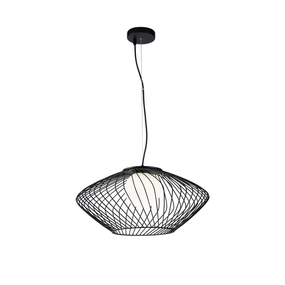 Plec loftslampe sort