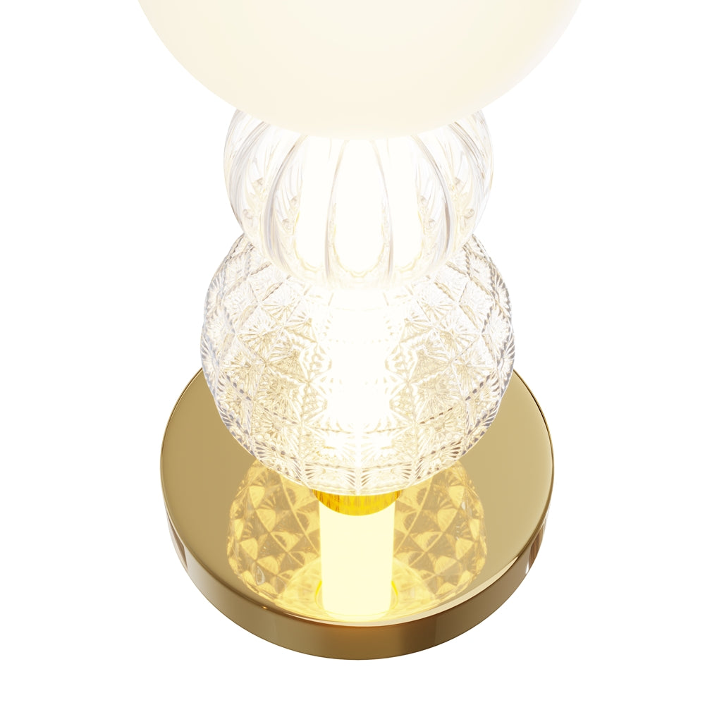 Bordlampe med krave guld