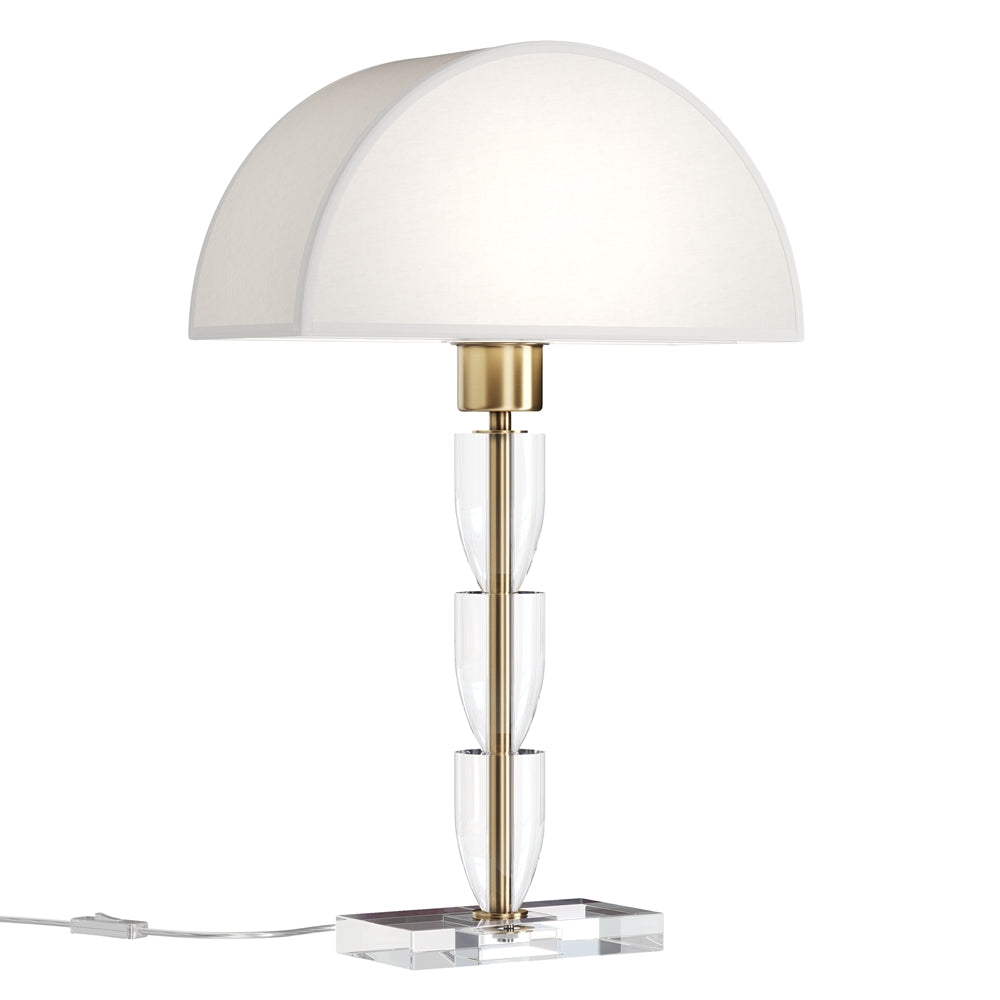 Prima bordslampa vit/mässing
