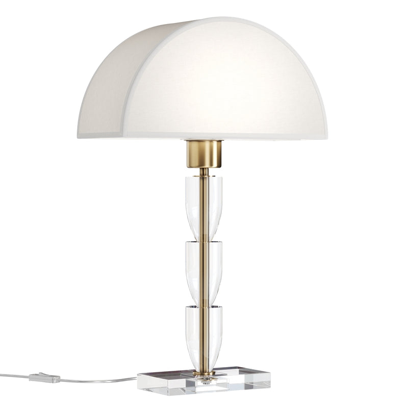 Prima bordslampa vit/mässing