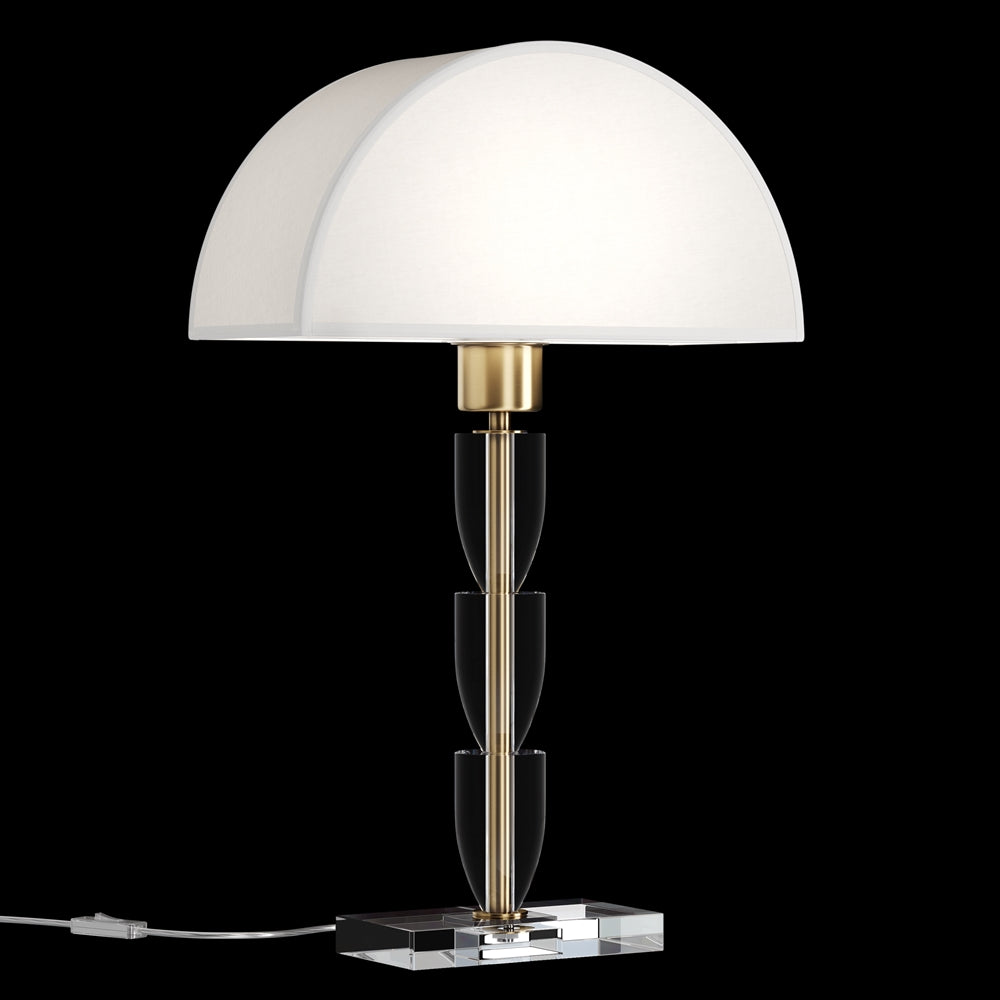 Prima bordslampa vit/mässing